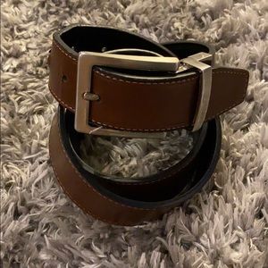 Reversible black and brown belt